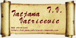 Tatjana Vatrićević vizit kartica